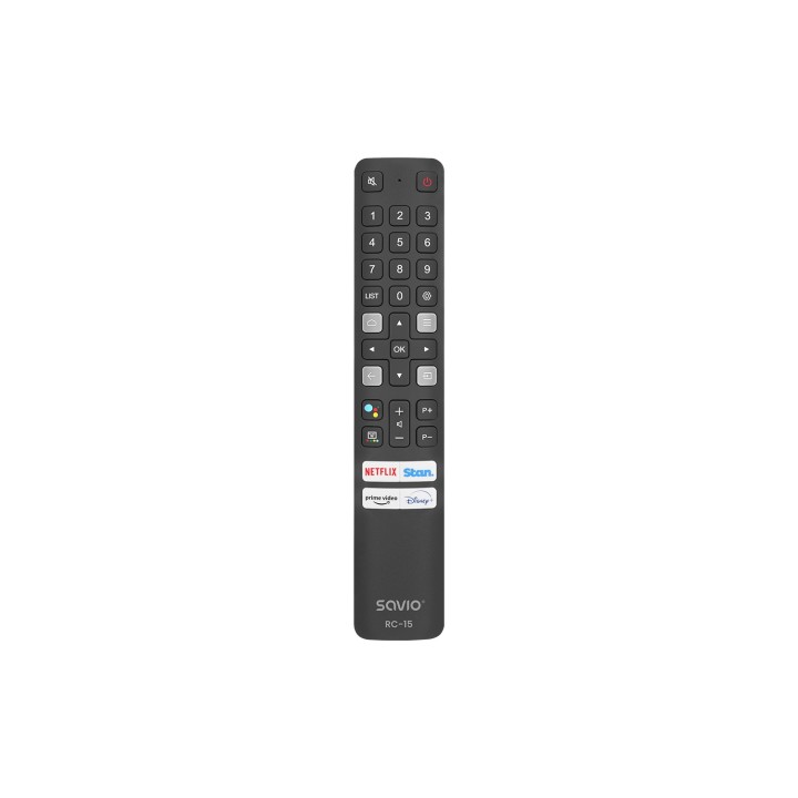 Savio RC-15 universal remote control/replacement for TCL SMART TV mando a distancia IR inalámbrico Botones