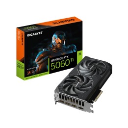 GIGABYTE GeForce RTX 5060 Ti WINDFORCE OC 8G Tarjeta Gráfica – 8 GB GDDR7, 128 bits, PCI-E 5.0, 2587 MHz Frecuencia del núcleo,