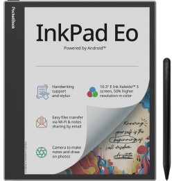 PocketBook InkPad Eo - Mist Grey lectore de e-book Pantalla táctil 64 GB Wifi Negro, Gris