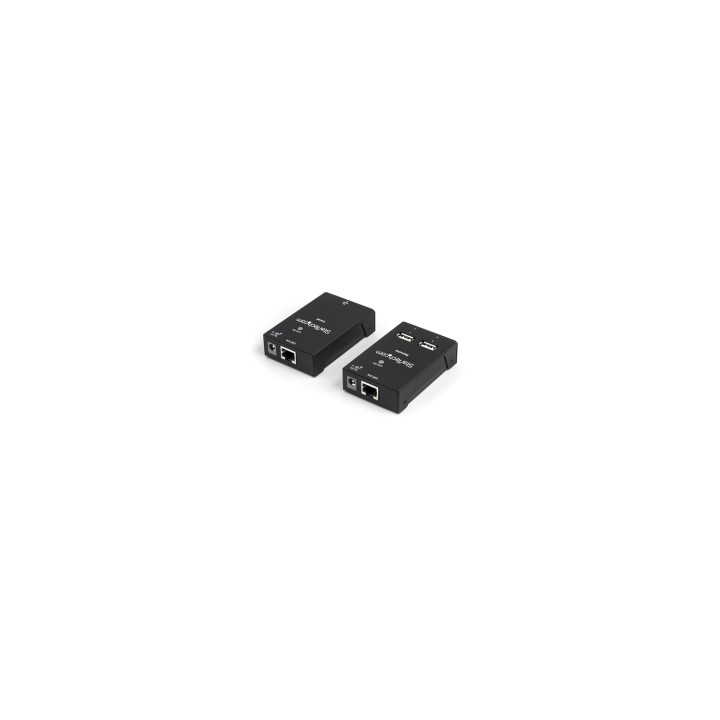 StarTech.com Extensor Alargador USB 2.0 de 4 Puertos por Cable Cat5 o Cat6 - Extensor Compacto USB 2.0 por Ethernet - Hasta 40