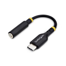 StarTech.com Adaptador de Audio USB-C a 3,5mm TRRS Minijack - Adaptador de Audio USB Tipo C para Auriculares con Micrófono -