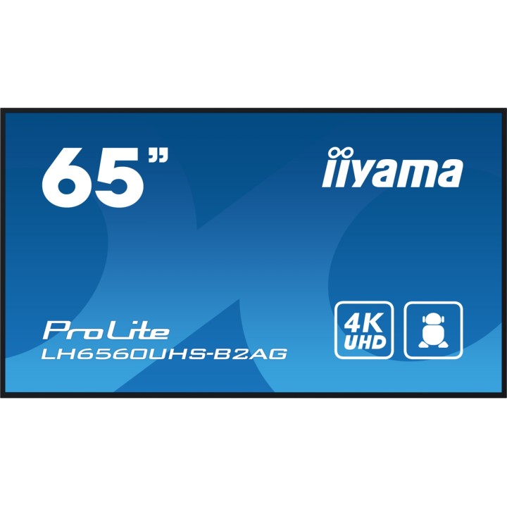 iiyama LH6560UHS-B2AG pantalla de señalización Pizarra de caballete digital 165,1 cm (65") LED Wifi 500 cd / m² 4K Ultra HD