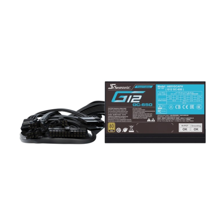 Seasonic Netzteil 650W G12 GC-650 80+Gold unidad de fuente de alimentación