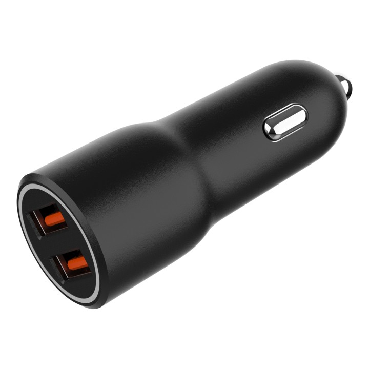 Gembird TA-UC-A2QC36-CAR-01 cargador de dispositivo móvil Teléfono móvil, Smartphone Negro Encendedor de cigarrillos Carga