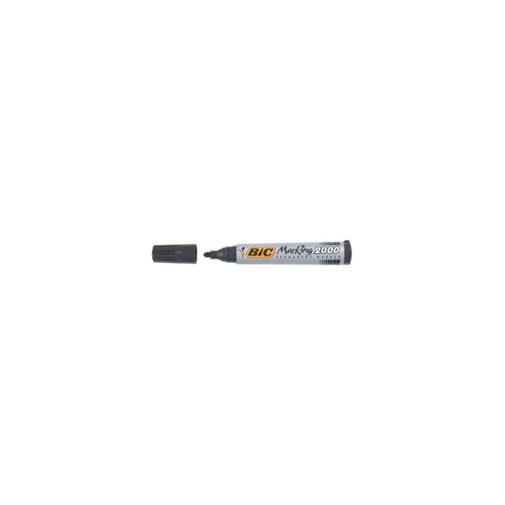 BIC Marking 2000 marcador permanente Punta redonda Negro 12 pieza(s)