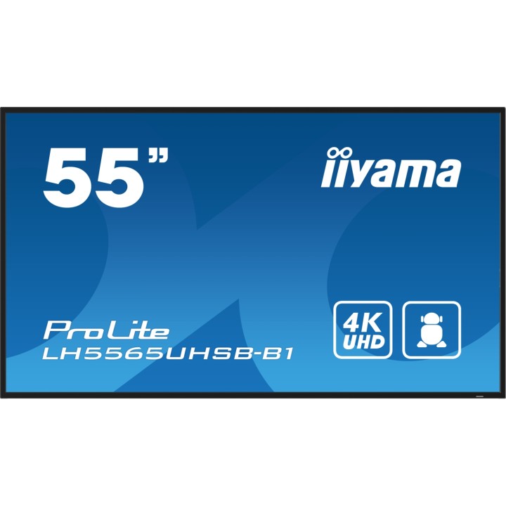 iiyama LH5565UHSB-B1 pantalla de señalización Diseño de quiosco 138,7 cm (54.6") LED Wifi 800 cd / m² 4K Ultra HD Negro