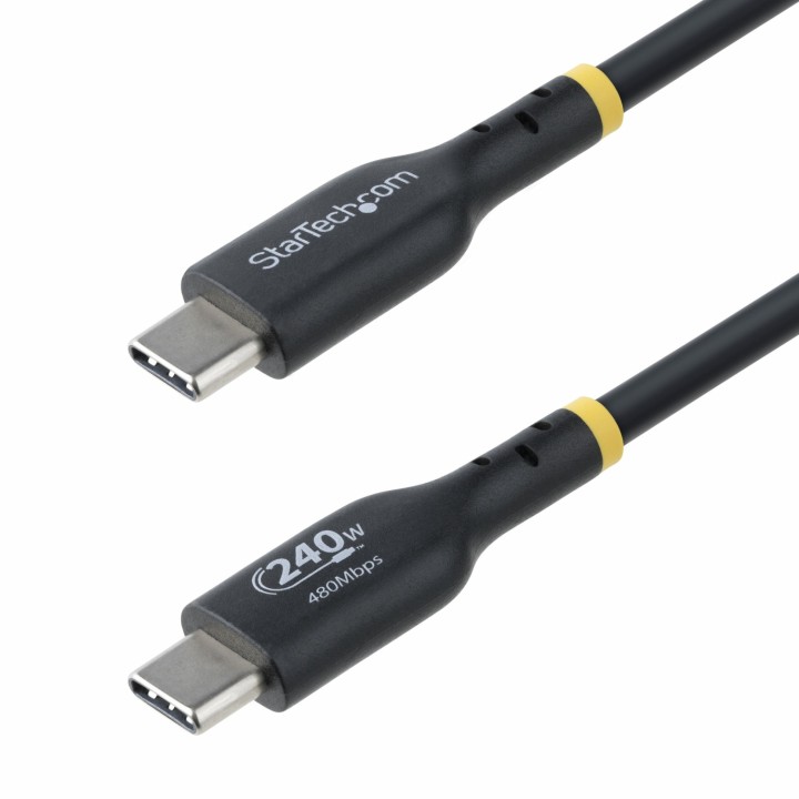 StarTech.com Cable de Carga USB-C de 4m - Cable USB Tipo C - Certificación USB-IF - PD de 240W EPR - Cable USB 2.0 USB-C de