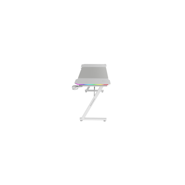Mars Gaming MGD-X140RGB, Mesa Gaming Ergonómica, Iluminación ARGB con Mando, Fibra de Carbono, Alfombrilla XXL, Soporte