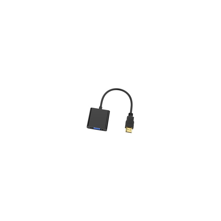 Conceptronic ABBY20B adaptador de cable de vídeo 0,25 m HDMI tipo A (Estándar) VGA (D-Sub) Negro