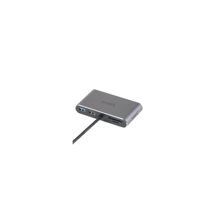 iggual Hub C 8 en 1 2xHDMI 2xUSB 2xSD RJ45 PD100W