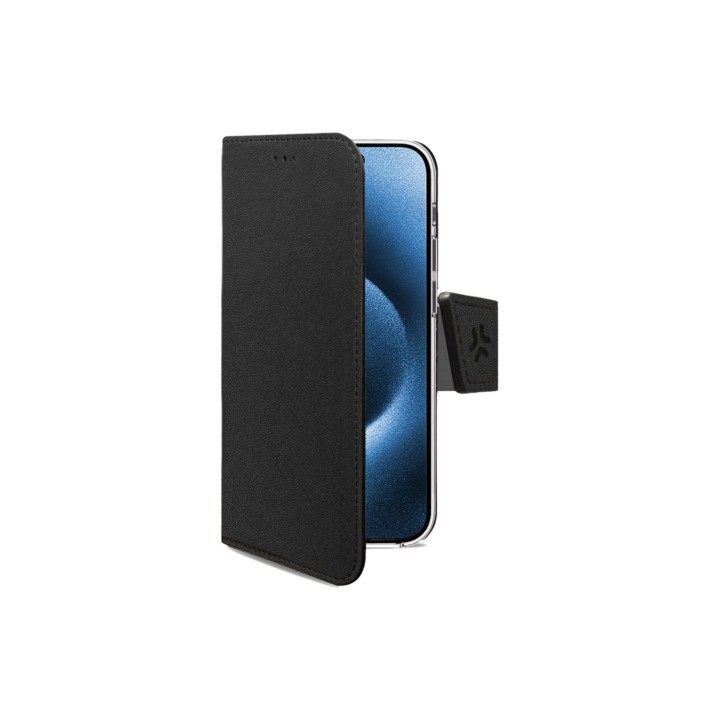 Celly WALLY1079 funda para teléfono móvil 16 cm (6.3") Funda cartera Negro