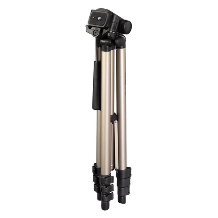 Hama | Trípode Star 75, para cámara de fotos, conexión 6.4mm, altura ajustable hasta 125 cm, Color Beige