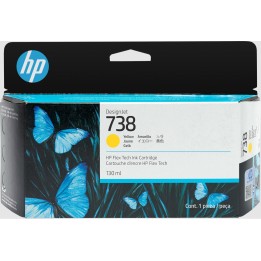 HP Cartucho de tinta amarilla DesignJet 738 de 130 ml