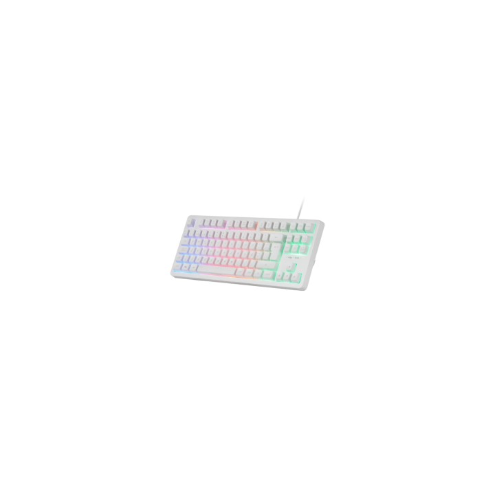Mars Gaming MK023, Teclado Gaming TKL, Tecnología Híbrida H-Mech, Iluminación FRGB Rainbow, Anti-ghosting, Compatibilidad