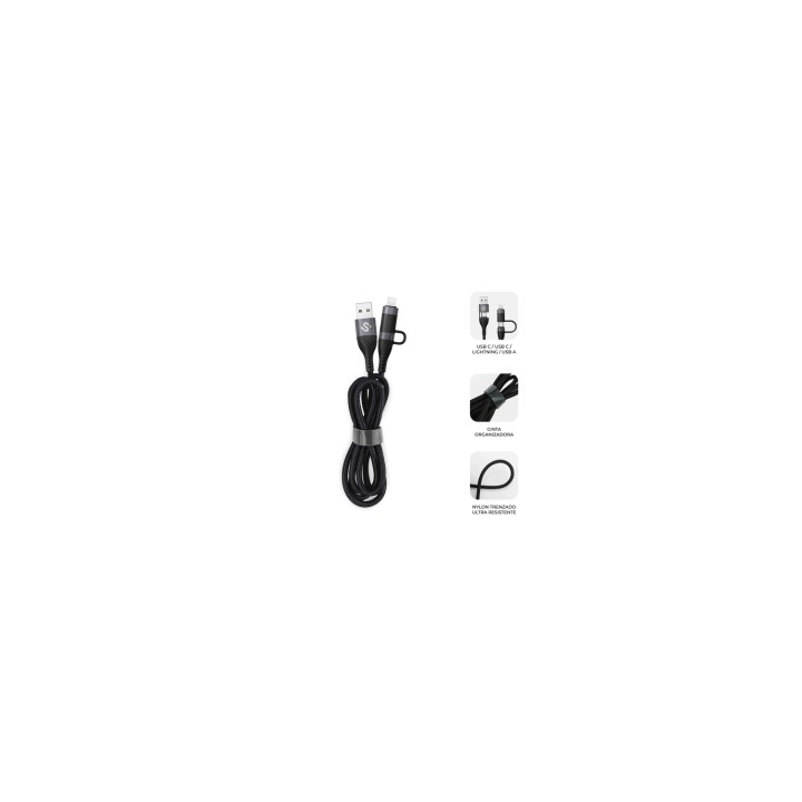 SUBBLIM CABLE TOP 4IN1 60W C-C-L-A 1m