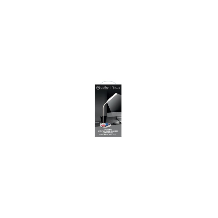 Celly WLLIGHT10WWH cargador de dispositivo móvil Smartphone Blanco USB Cargador inalámbrico Interior