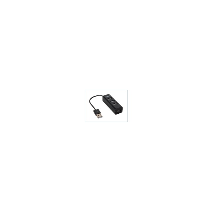 iggual HUB-A-4p USB 2.0 480 Mbit/s Negro