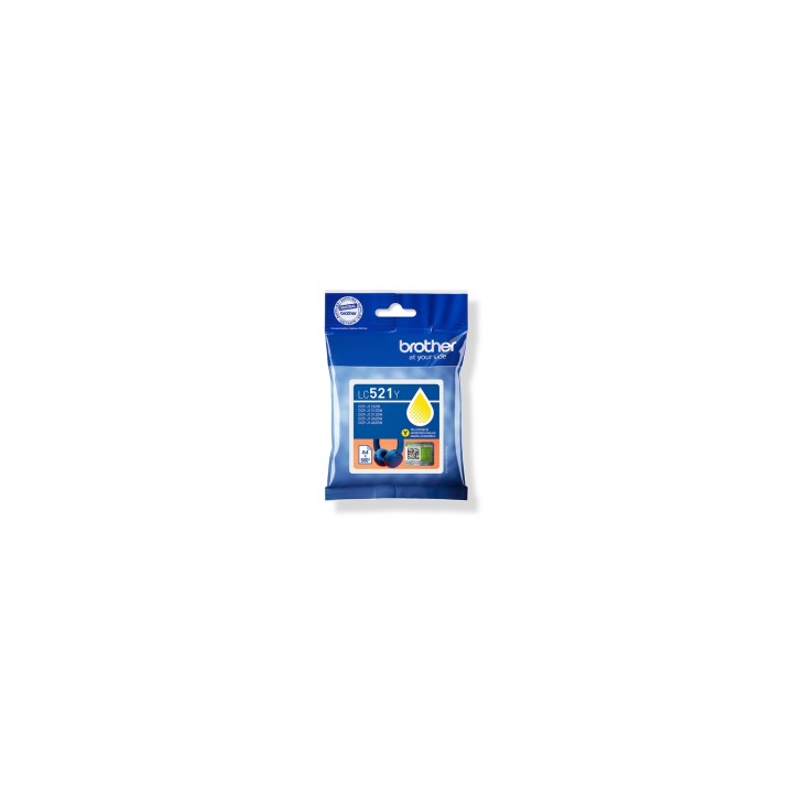 Brother LC521Y cartucho de tinta 1 pieza(s) Original Amarillo