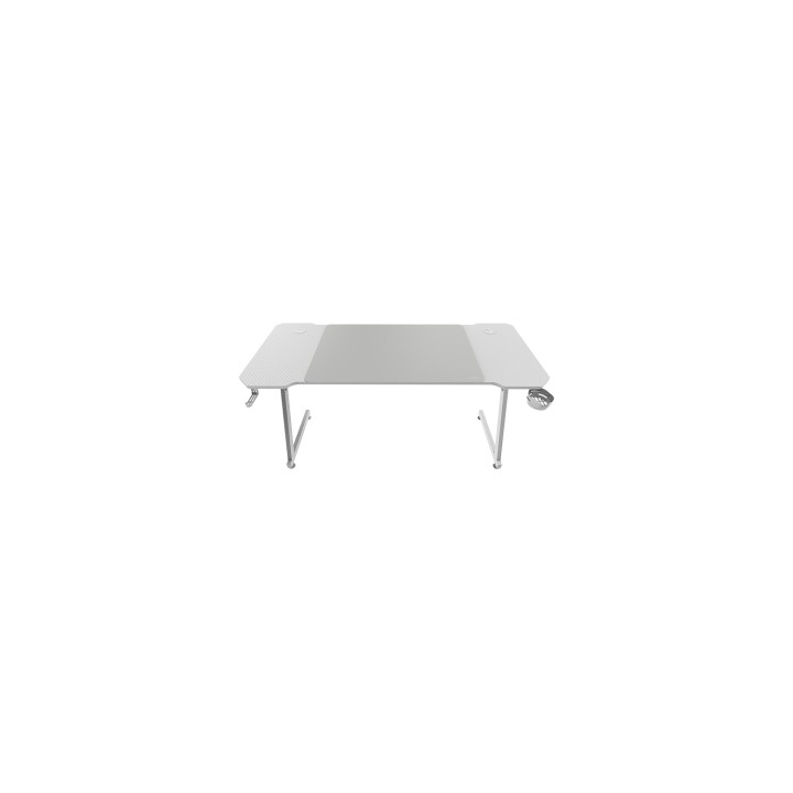 Mars Gaming MGD-X140, Mesa Gaming Ergonómica, Superficie en Fibra de Carbono, Estructura Metálica, Alfombrilla XXL, Soporte