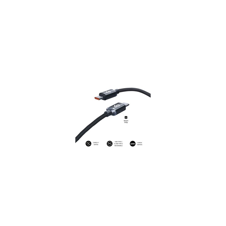 SUBBLIM CABLE OPTIMUS 60W C-C 1m BLACK