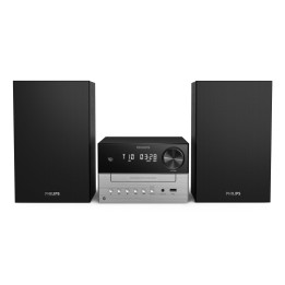 Philips TAM3205M2/77 sistema de audio para el hogar Microcadena de música para uso doméstico 20 W Negro, Plata