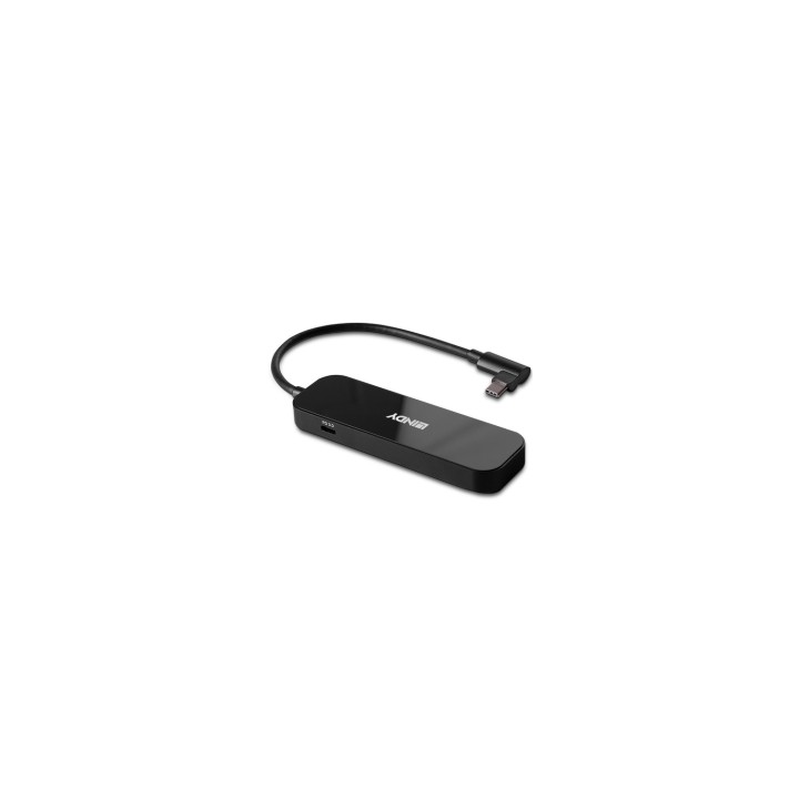 Lindy 43334 hub de interfaz USB 3.2 Gen 2 (3.1 Gen 2) Type-C 10000 Mbit/s Negro