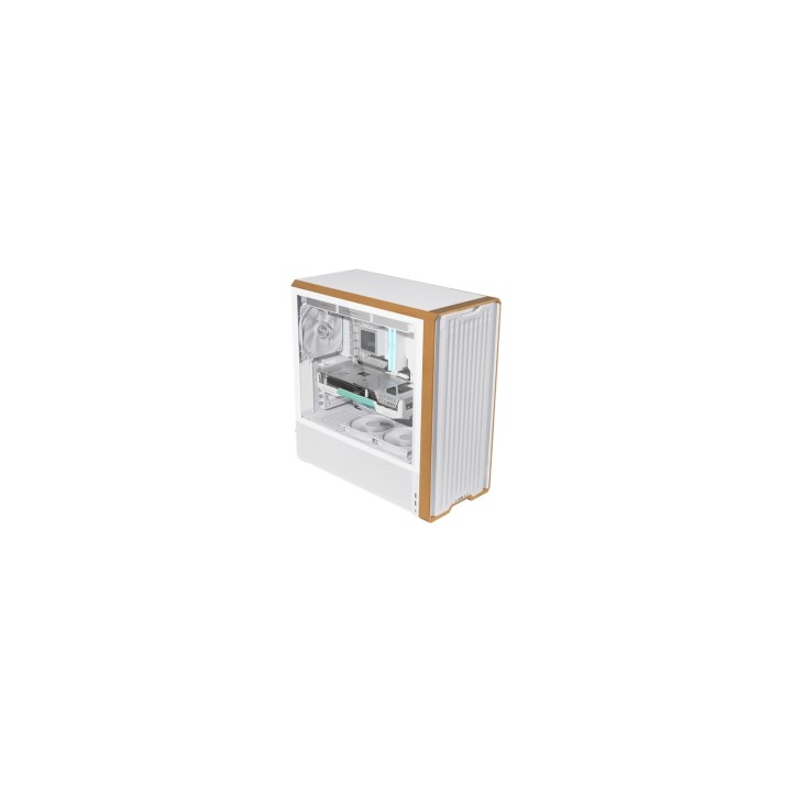 Lian Li Lancool LAN217W carcasa de ordenador Midi Tower Blanco, Madera
