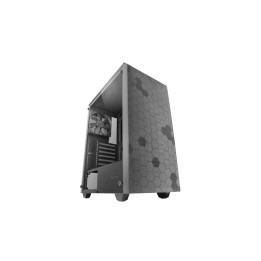 Mars Gaming MC-Q3, Caja Semitorre ATX, Ventana Lateral Completa Cristal Templado, Doble Rejilla Magnética Antipolvo Frontal +