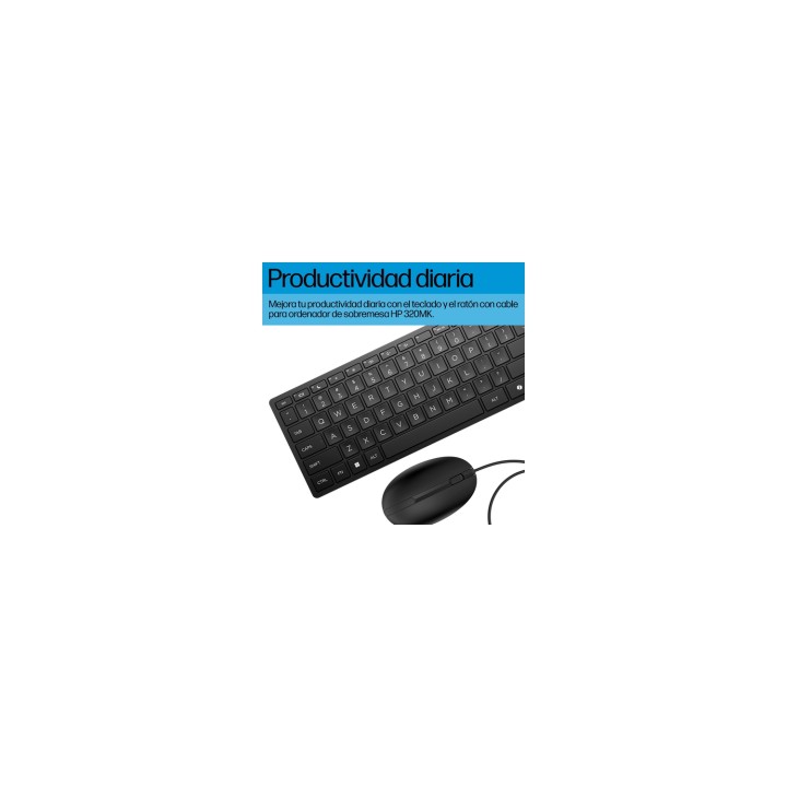 HP Teclado y ratón con cables Desktop 320MK