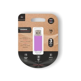 TECH ONE TECH TEC3009-16 unidad flash USB 16 GB USB tipo A 2.0 Púrpura
