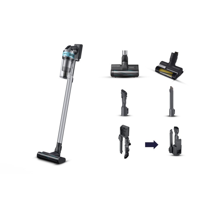 Samsung VS20B75AGR1 Aspiradora escoba 2 en 1 Batería Secar Sin bolsa 550 W Negro, Color menta