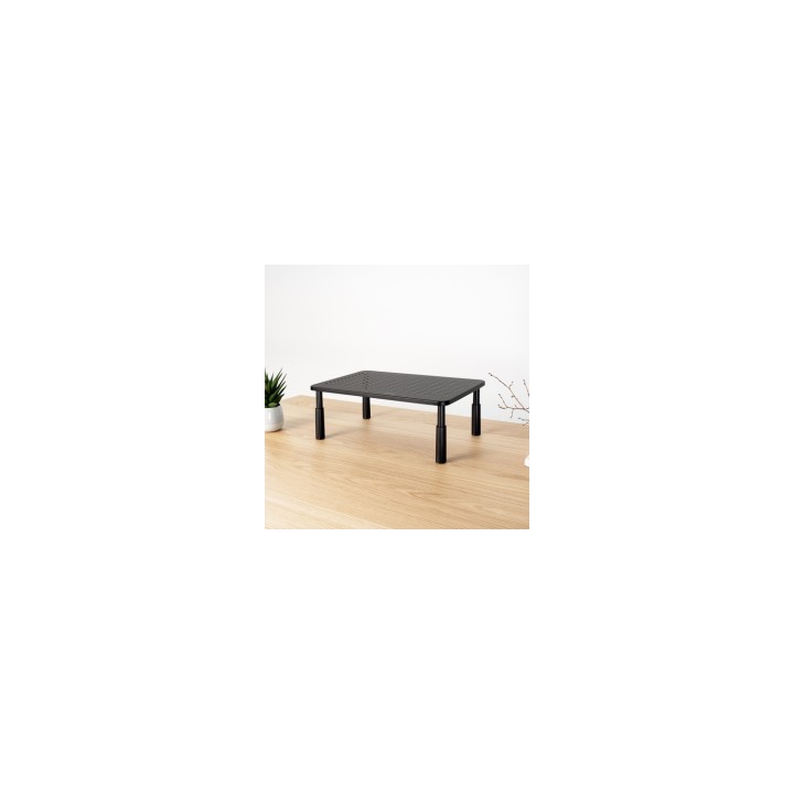 TooQ Soporte Elevador Multiusos para Monitor/Portátil, Negro
