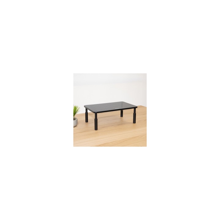 TooQ Soporte Elevador Multiusos para Monitor/Portátil, Negro