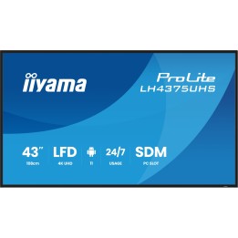 iiyama LH4375UHS-B2AG pantalla de señalización Pantalla plana para señalización digital 108 cm (42.5") LCD Wifi 500 cd / m² 4K