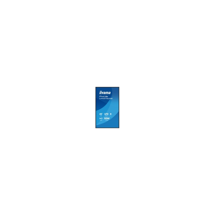 iiyama LH4375UHS-B2AG pantalla de señalización Pantalla plana para señalización digital 108 cm (42.5") LCD Wifi 500 cd / m² 4K