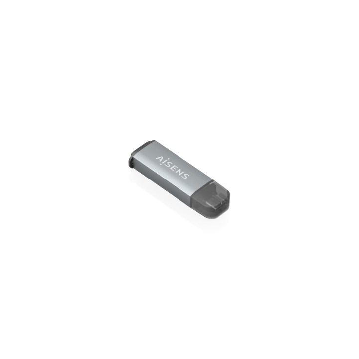 AISENS Lector De Tarjetas SD, Micro SD, MMC, Rs-MMC, MMC Micro, USB-C, Gris