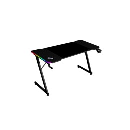 Mars Gaming MGD-X140RGB, Mesa Gaming Ergonómica, Iluminación ARGB con Mando, Fibra de Carbono, Alfombrilla XXL, Soporte