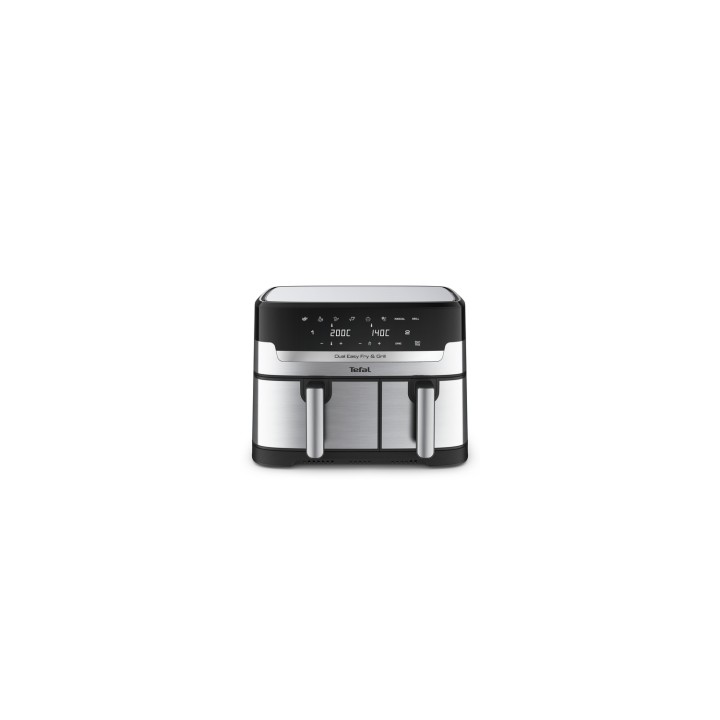 Tefal Dual Easy Fry & Grill EY905D Doble 8,3 L Independiente 2700 W Freidora de aire caliente Acero inoxidable