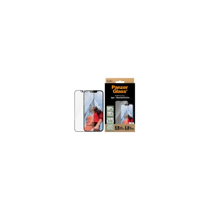 PanzerGlass ® Screen Protector iPhone 16e | 14 | 13 | 13 Pro | Ultra-Wide Fit w. Aligner Protector de pantalla Apple 1 pieza(s)