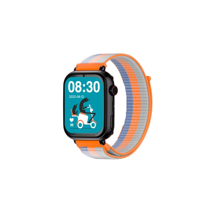 SmartWatch SaveFamily Reloj GPS SaveWatch Plus Negro Correa Tela Acid Orange