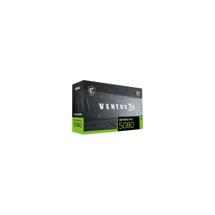 MSI VENTUS GeForce RTX5080 16G 3X OC NVIDIA GeForce RTX 5080 16 GB GDDR7