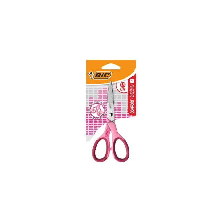 BIC 9262781 tijera de escritorio y manualidades Corte recto Rosa