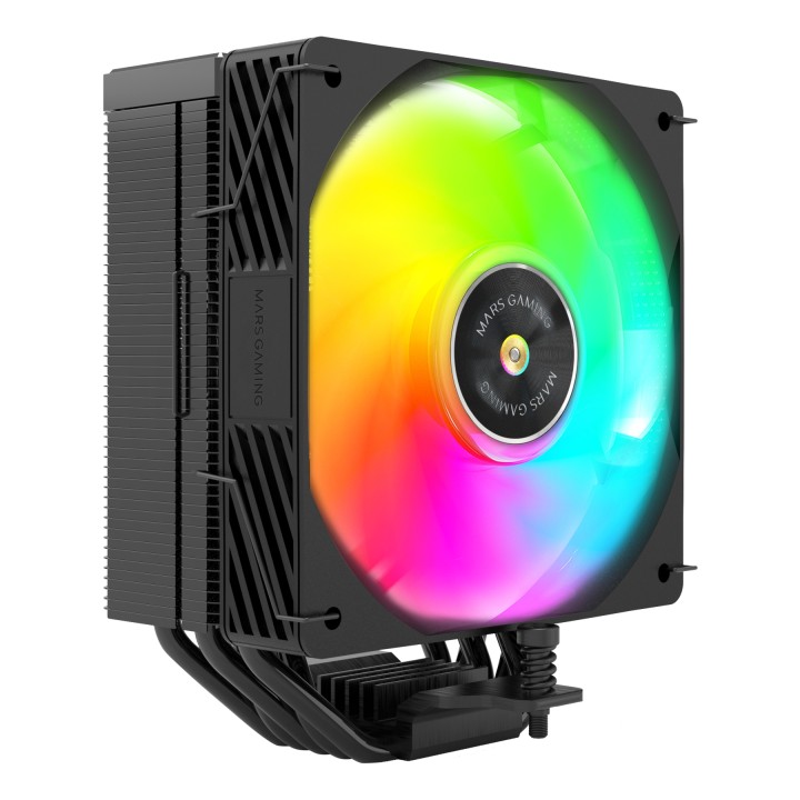 Mars Gaming MCPUX5ARGB sistema de refrigeración para ordenador Procesador Refrigerador de aire 12 cm Negro 1 pieza(s)