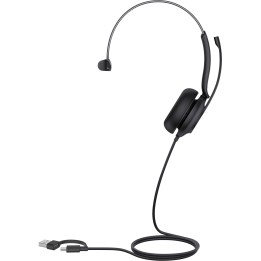 Yealink UH35 Mono Teams USB-C/A Auriculares Alámbrico Diadema Llamadas/Música USB Type-C / USB Type-A Negro