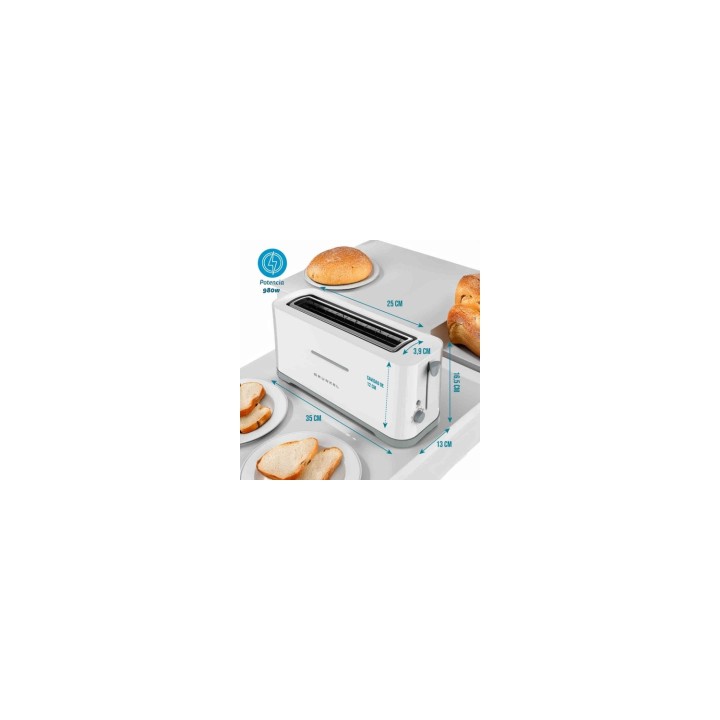 Grunkel TS-40EASYTOAST tostadora 7 1 rebanada(s) 970 W Blanco