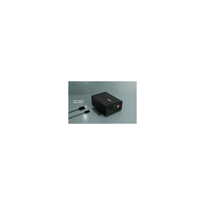 i-tec USB-C/USB-A Metal Charging + data HUB, 15W per port, 10x USB-C