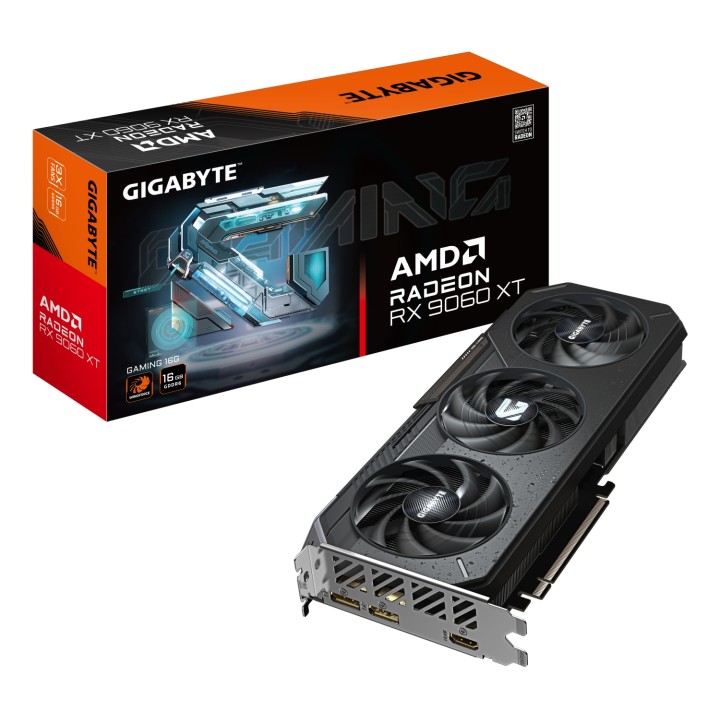GIGABYTE Radeon RX 9060 XT GAMING 16G Tarjeta Gráfica - 16GB GDDR6, 128bit, PCI-E 5.0, 3230 MHz Frecuencia del núcleo, 2 x