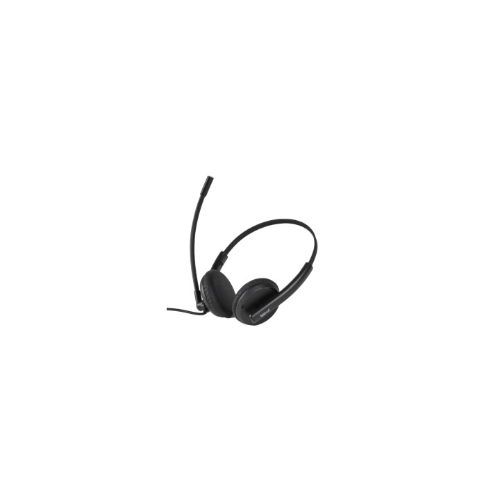 iggual ENC 3030 Auriculares Alámbrico Diadema Oficina/Centro de llamadas Negro