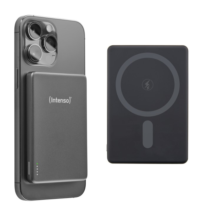 Intenso Batería Externa Magnética MW5000 5000 mAh – Compatible con MagSafe, Carga Inalámbrica 15W, USB-C PD 20W, Delgada y