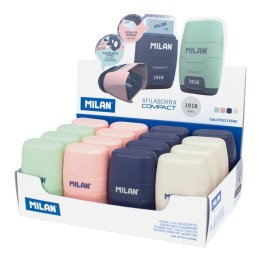 Milan 4703116SNC sacapuntas Sacapuntas manual Azul, Verde, Rosa, Blanco